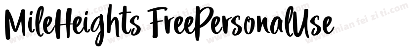 MileHeights FreePersonalUse字体转换